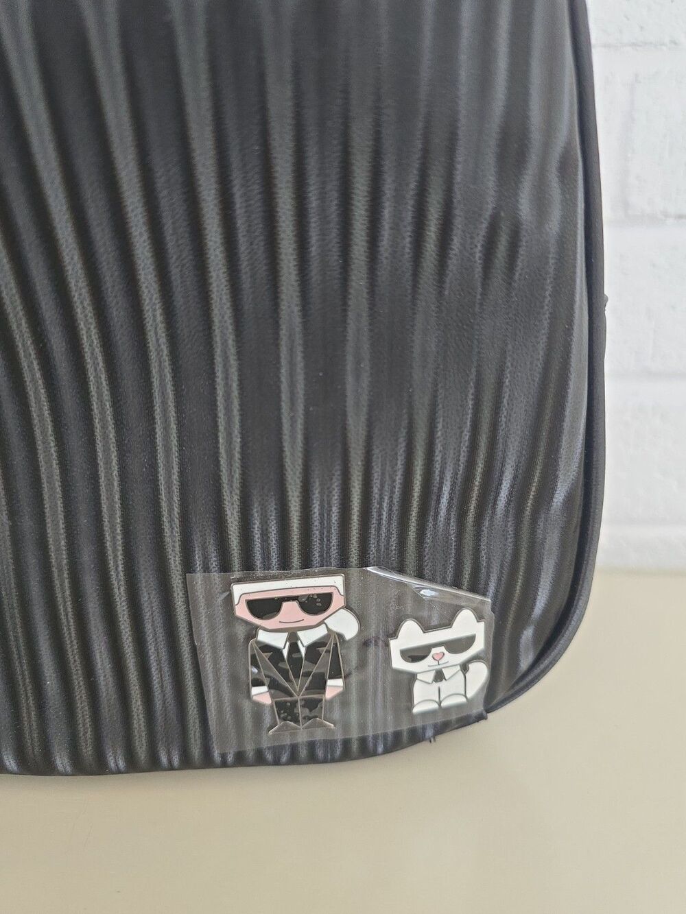 Karl Lagerfeld Paris Ribbed Mini Backpack Ribbed Texture NWT - Picture 2 of 10